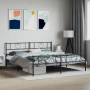 Estructura de cama cabecero y estribo metal negro 200x200 cm de , Camas y somieres - Ref: Foro24-355488, Precio: 131,47 €, De...