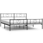 Estructura de cama cabecero y estribo metal negro 200x200 cm de , Camas y somieres - Ref: Foro24-355488, Precio: 131,47 €, De...