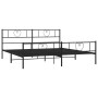 Estructura de cama cabecero y estribo metal negro 200x200 cm de , Camas y somieres - Ref: Foro24-355488, Precio: 131,47 €, De...