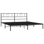 Estructura de cama con cabecero metal negro 193x203 cm de , Camas y somieres - Ref: Foro24-355469, Precio: 107,61 €, Descuent...