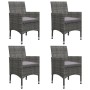 Juego de comedor para jardín de 5 piezas gris de , Conjuntos de jardín - Ref: Foro24-3068736, Precio: 361,96 €, Descuento: %
