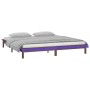 Estructura de cama con LED madera maciza marrón miel 160x200 cm de , Camas y somieres - Ref: Foro24-820619, Precio: 119,58 €,...