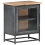 Mesita de noche de madera maciza de acacia gris 40x30x50 cm de vidaXL, Mesitas de noche - Ref: Foro24-323501, Precio: 85,55 €...