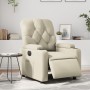 Sillón reclinable eléctrico de cuero sintético crema en Sillones | Comprar online en Foru.es