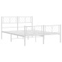 Estructura cama metal cabecero y pie de cama blanco 140x190 cm de , Camas y somieres - Ref: Foro24-372246, Precio: 97,22 €, D...