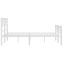 Estructura cama metal cabecero y pie de cama blanco 140x190 cm de , Camas y somieres - Ref: Foro24-372246, Precio: 97,22 €, D...