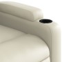 Sillón reclinable eléctrico de cuero sintético crema en Sillones | Comprar online en Foru.es