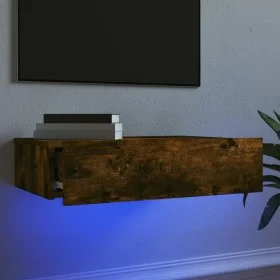 Mueble de TV con luces LED roble ahumado 60x35x15,5 cm de , Muebles TV - Ref: Foro24-842896, Precio: 48,81 €, Descuento: %