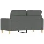 Sofá de 2 plazas de tela gris oscuro 120 cm de , Sofás - Ref: Foro24-359228, Precio: 196,92 €, Descuento: %