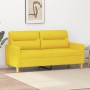 Sofá de 2 plazas de tela amarillo claro 140 cm de , Sofás - Ref: Foro24-359240, Precio: 177,86 €, Descuento: %