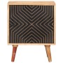 Mesita de noche de madera maciza de acacia 40x30x50 cm de vidaXL, Mesitas de noche - Ref: Foro24-322667, Precio: 85,63 €, Des...
