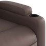 Sillón reclinable eléctrico de cuero sintético marrón en Sillones | Comprar online en Foru.es