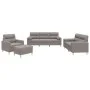 Juego de sofás con cojines 4 piezas tela gris taupe de , Sofás - Ref: Foro24-3201567, Precio: 704,41 €, Descuento: %