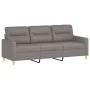 Juego de sofás con cojines 4 piezas tela gris taupe de , Sofás - Ref: Foro24-3201567, Precio: 704,41 €, Descuento: %