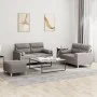 Sofagarnitur mit 3-teiligen Kissen, Stoff in Grau-Taupe. von , Sofas - Ref: Foro24-3201599, Preis: 522,64 €, Rabatt: %