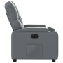 Sillón reclinable eléctrico de cuero sintético gris en Sillones | Comprar online en Foru.es