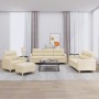 Juego de sofás con cojines 4 piezas tela crema de , Sofás - Ref: Foro24-3201546, Precio: 673,38 €, Descuento: %