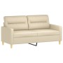 Juego de sofás con cojines 2 piezas tela crema de , Sofás - Ref: Foro24-3201586, Precio: 452,50 €, Descuento: %