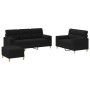 Juego de sofás con cojines 3 piezas tela negro de , Sofás - Ref: Foro24-3201628, Precio: 561,67 €, Descuento: %