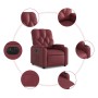 Sillón reclinable eléctrico de cuero sintético rojo tinto en Sillones | Comprar online en Foru.es