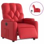 Sillón reclinable eléctrico de cuero sintético rojo en Sillones | Comprar online en Foru.es