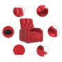 Sillón reclinable eléctrico de cuero sintético rojo en Sillones | Comprar online en Foru.es