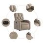 Sillón reclinable eléctrico de cuero sintético color capuchino en Sillones | Comprar online en Foru.es