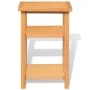 Mesa auxiliar con estante de madera de roble maciza 27x35x55cm de vidaXL, Mesas auxiliares - Ref: Foro24-244211, Precio: 61,6...