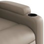 Sillón reclinable eléctrico de cuero sintético color capuchino en Sillones | Comprar online en Foru.es