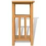 Solid oak wood side table with shelf 27x35x55cm by vidaXL, Side tables - Ref: Foro24-244211, Price: 61,66 €, Discount: %