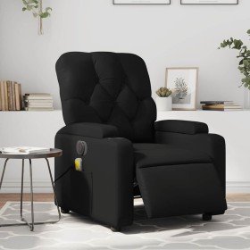 Sillón de masaje reclinable eléctrico cuero sintético negro en Sillones | Comprar online en Foru.es