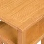 Mesa auxiliar con estante de madera de roble maciza 27x35x55cm de vidaXL, Mesas auxiliares - Ref: Foro24-244211, Precio: 61,6...
