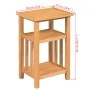Mesa auxiliar con estante de madera de roble maciza 27x35x55cm de vidaXL, Mesas auxiliares - Ref: Foro24-244211, Precio: 61,6...