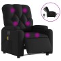 Sillón de masaje reclinable eléctrico cuero sintético negro en Sillones | Comprar online en Foru.es