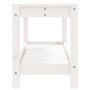 Banco de jardín madera maciza de pino blanco 82,5x35x45 cm de , Bancos de jardín - Ref: Foro24-832378, Precio: 76,47 €, Descu...