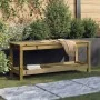 Banco de jardín de madera maciza de pino 108x35x45 cm de , Bancos de jardín - Ref: Foro24-832386, Precio: 87,89 €, Descuento: %