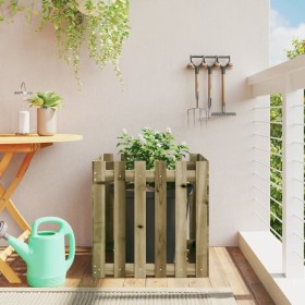 Jardinera diseño de valla madera de pino impregnada 60x60x60 cm de , Maceteros y jardineras - Ref: Foro24-832461, Precio: 49,...