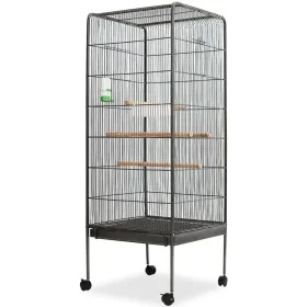 Bird cage with black steel roof 54x54x146 cm by vidaXL, Feet and bird cages - Ref: Foro24-170408, Price: 117,91 €, Discount: %
