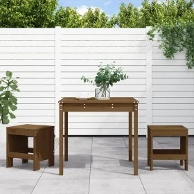 Mesa y sillas de jardín 3 pzas madera maciza pino marrón miel de , Conjuntos de jardín - Ref: Foro24-3157706, Precio: 166,04 ...