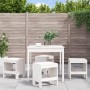 Juego de comedor de jardín 5 piezas madera maciza pino blanco de , Conjuntos de jardín - Ref: Foro24-3157710, Precio: 244,26 ...