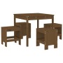 Set de comedor de jardín 5 pzas madera maciza pino marrón miel de , Conjuntos de jardín - Ref: Foro24-3157712, Precio: 248,95...