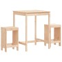 Set de mesa y taburetes altos 3 piezas madera maciza de pino de , Conjuntos de jardín - Ref: Foro24-3157733, Precio: 178,23 €...