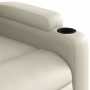 Sillón de masaje reclinable eléctrico cuero sintético crema en Sillones | Comprar online en Foru.es