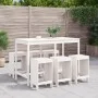 Set de mesa y taburetes altos jardín 7 pzas madera pino blanco de , Conjuntos de jardín - Ref: Foro24-3157752, Precio: 484,94...