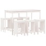 Set de mesa y taburetes altos jardín 7 pzas madera pino blanco de , Conjuntos de jardín - Ref: Foro24-3157752, Precio: 491,21...
