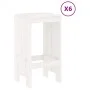 Set de mesa y taburetes altos jardín 7 pzas madera pino blanco de , Conjuntos de jardín - Ref: Foro24-3157752, Precio: 484,94...