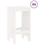 Set de mesa y taburetes altos jardín 7 pzas madera pino blanco de , Conjuntos de jardín - Ref: Foro24-3157752, Precio: 491,21...