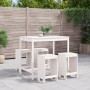 Set de mesa y taburetes altos jardín 5 pzas madera pino blanco de , Conjuntos de jardín - Ref: Foro24-3157746, Precio: 339,61...
