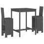 Set de mesa y taburetes altos jardín 3 piezas madera pino gris de , Conjuntos de jardín - Ref: Foro24-3157765, Precio: 243,21...