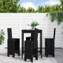 Set de mesa y taburetes altos jardín 5 piezas madera pino negro de , Conjuntos de jardín - Ref: Foro24-3157773, Precio: 381,7...